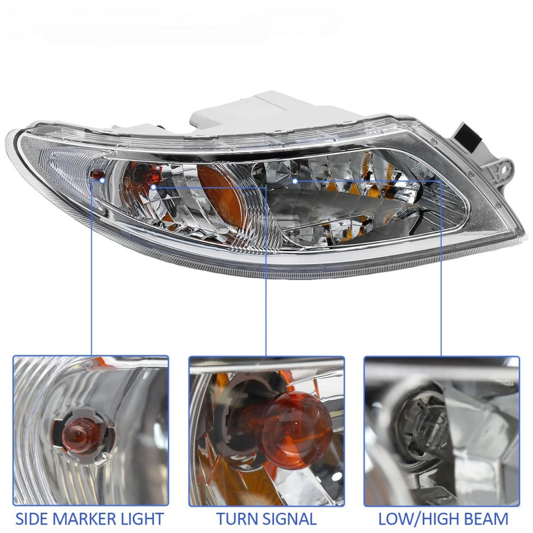 International 4300 Headlight Assembly Pair - Upgrade with 9007 Blaze LED Bulbs (Left & Right)