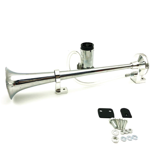 Car Horn 12V Zinc Alloy Electric Horn 450mm Long Tube Horn Single Tube Horn