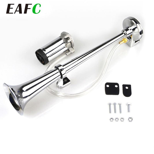 Car Horn 12V Zinc Alloy Electric Horn 450mm Long Tube Horn Single Tube Horn