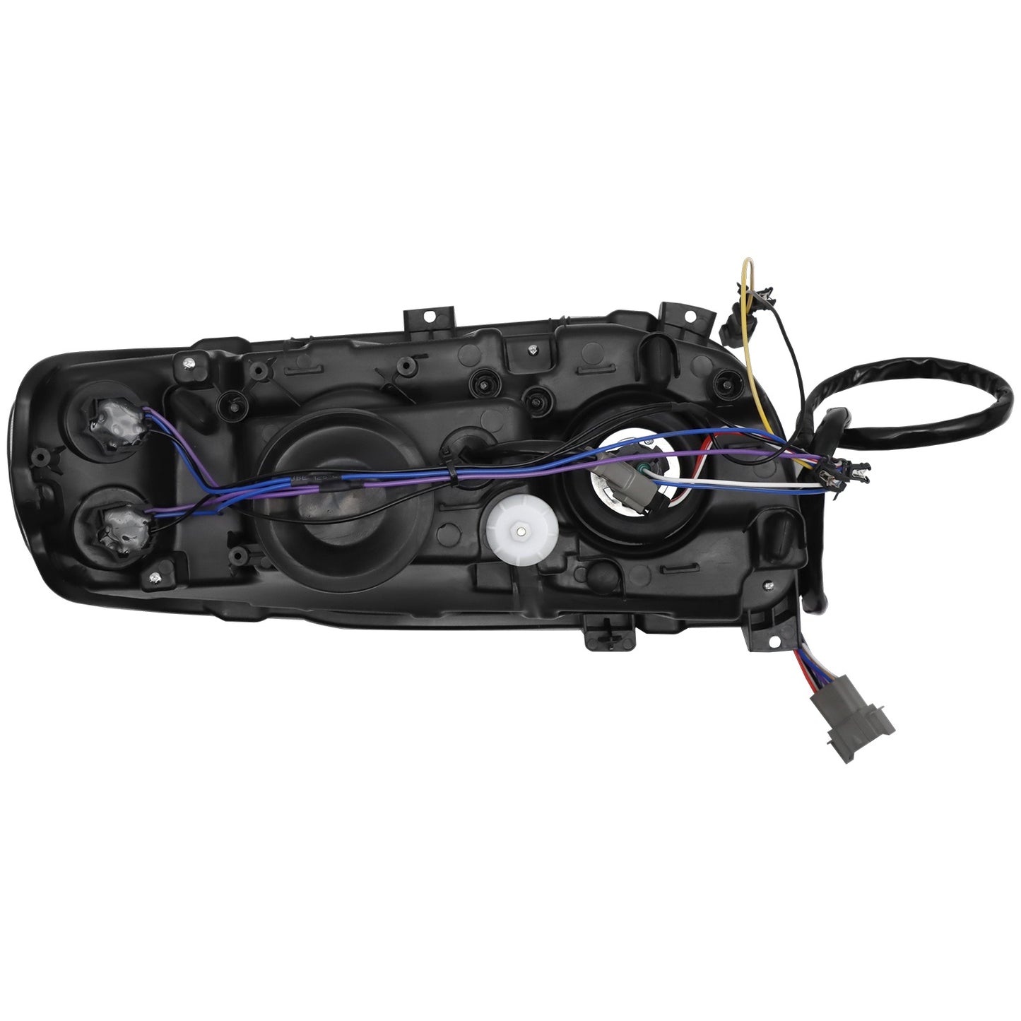 American Peterbilt 388/389 Headlight Assembly Pair (2008-2018) - US Version with Halogen & Integrated LED Light Strip
