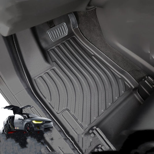 TESLA Left And Right Rudder Waterproof TPE Special Car Trunk Pad