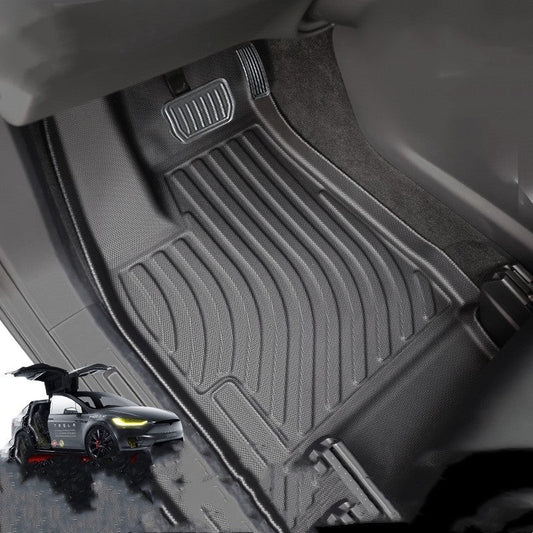 TESLA Left And Right Rudder Waterproof TPE Special Car Trunk Pad