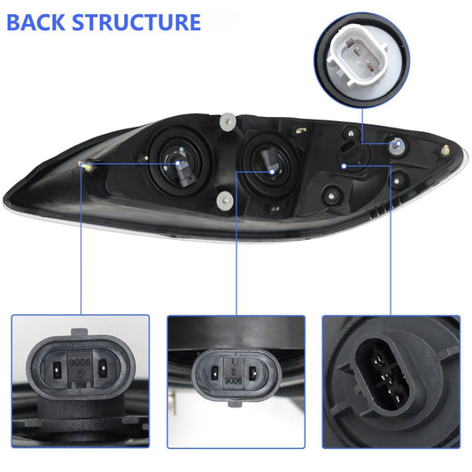 Torque Headlight Assembly Pair for 2008-2016 International Prostar – DOT/SAE Approved, All Bulbs Included (Driver & Passenger Side)