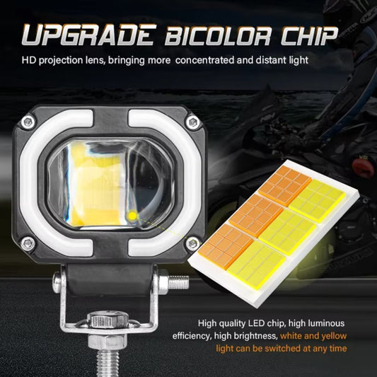 Universal Led Spotlight, Square Headlight Lens, Super Bright Car Atmosphere Lamp