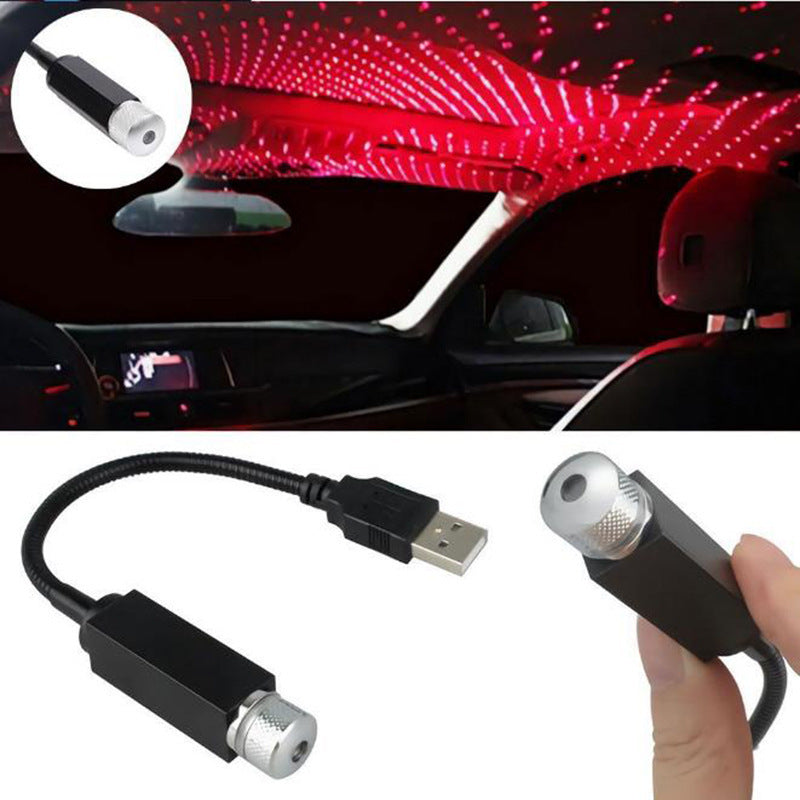 Cross-border Special For Roof Star Atmosphere Light Romantic USB Night Atmosphere Light Car Home Projector Galaxy Light
