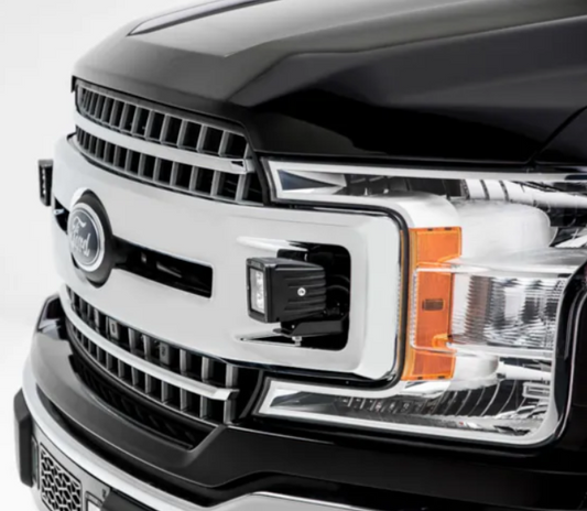 Enhance Your F-150's Style: 2018-2020 Ford F-150 Chrome & Black Front Upper Grille (Direct Fit)