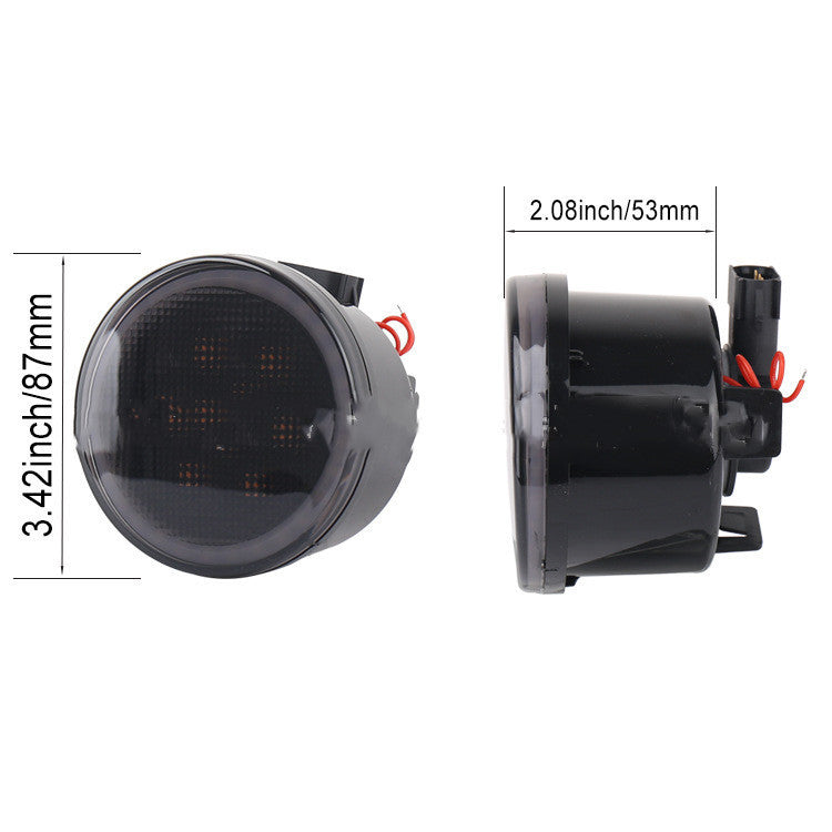 JEEP Wrangler Modified LED Car Center Grid Lights Turn Signal Warning Wide Signal Lights