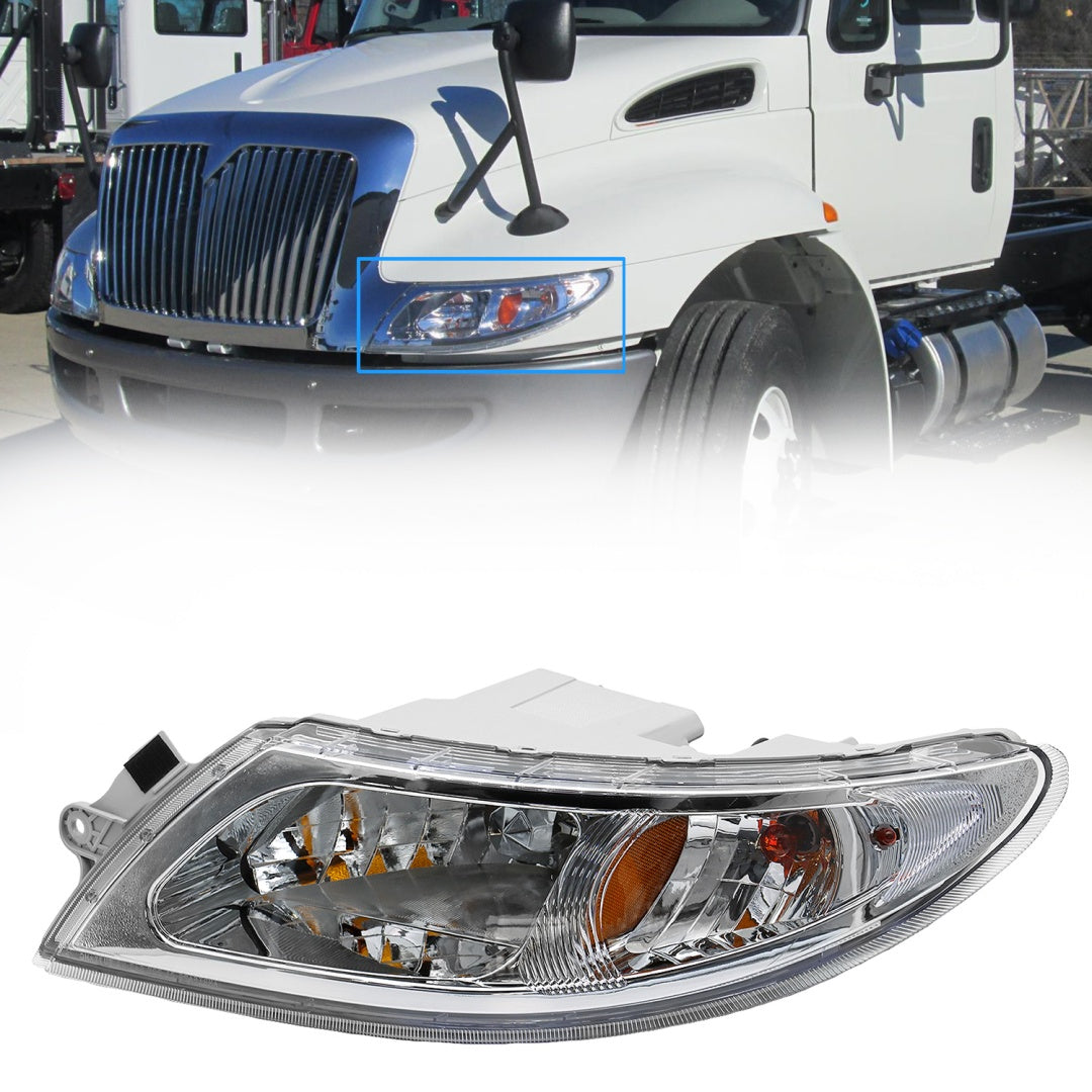 International 4300 Headlight Assembly Pair - Upgrade with 9007 Blaze LED Bulbs (Left & Right)