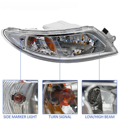 International 4300 Headlight Assembly Pair - Upgrade with 9007 Blaze LED Bulbs (Left & Right)