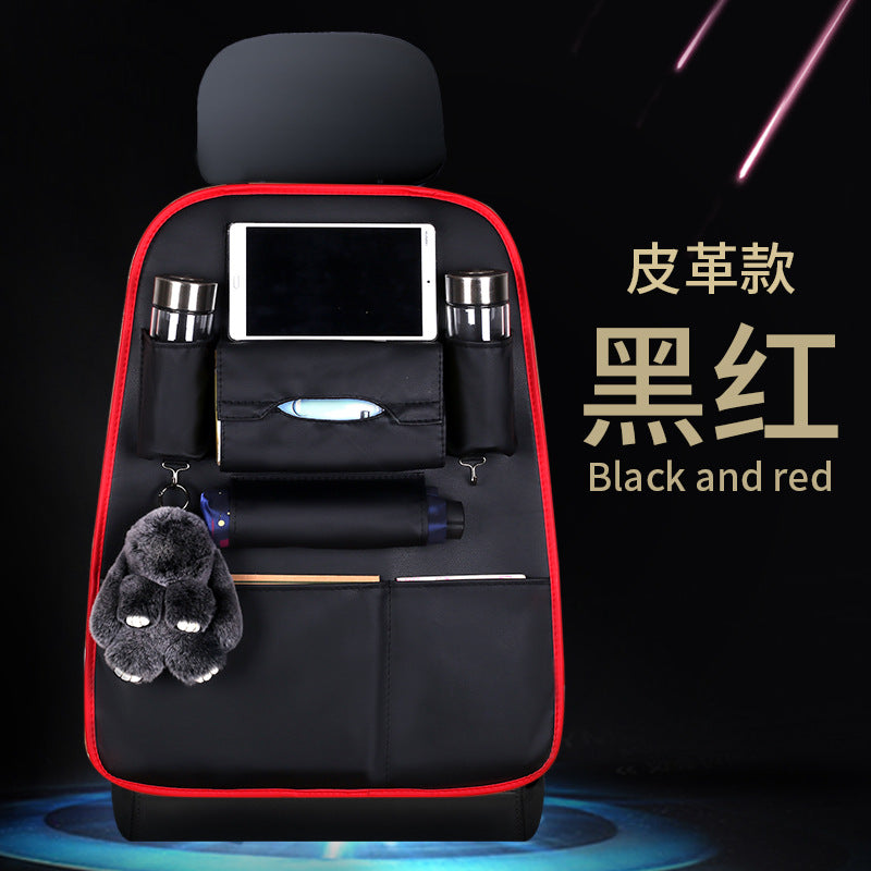 Car Seat Leather Storage Bag Hanging Bag Car Seat Back Storage Bag Multifunctional Car Interior Storage Bag