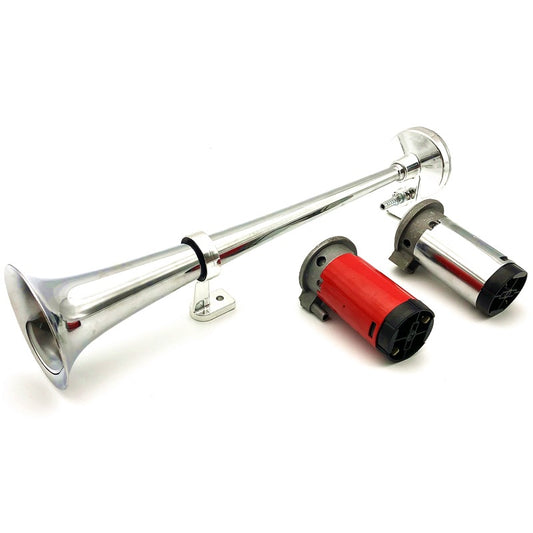 Car Horn 12V Zinc Alloy Electric Horn 450mm Long Tube Horn Single Tube Horn