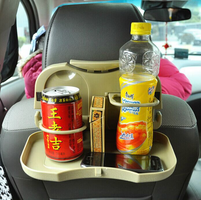 Seat Back Car Cup Holder Car Beverage Tray Folding Car Dinner Plate