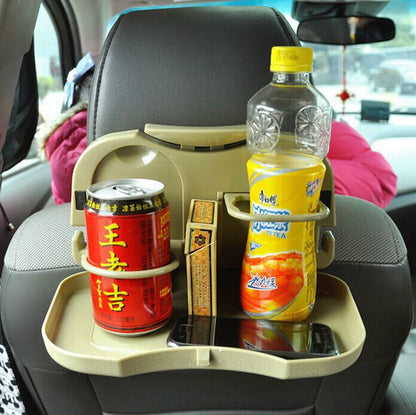 Seat Back Car Cup Holder Car Beverage Tray Folding Car Dinner Plate