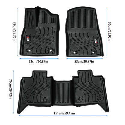 All-Weather TPE Front And Rear Row Floor Liners Floor Mats Fit For Toyota Tundra CrewMax Cab 2022-2025, Custom Fit Tundra Car Mats 20484