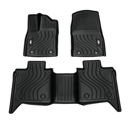 All-Weather TPE Front And Rear Row Floor Liners Floor Mats Fit For Toyota Tundra CrewMax Cab 2022-2025, Custom Fit Tundra Car Mats 20484