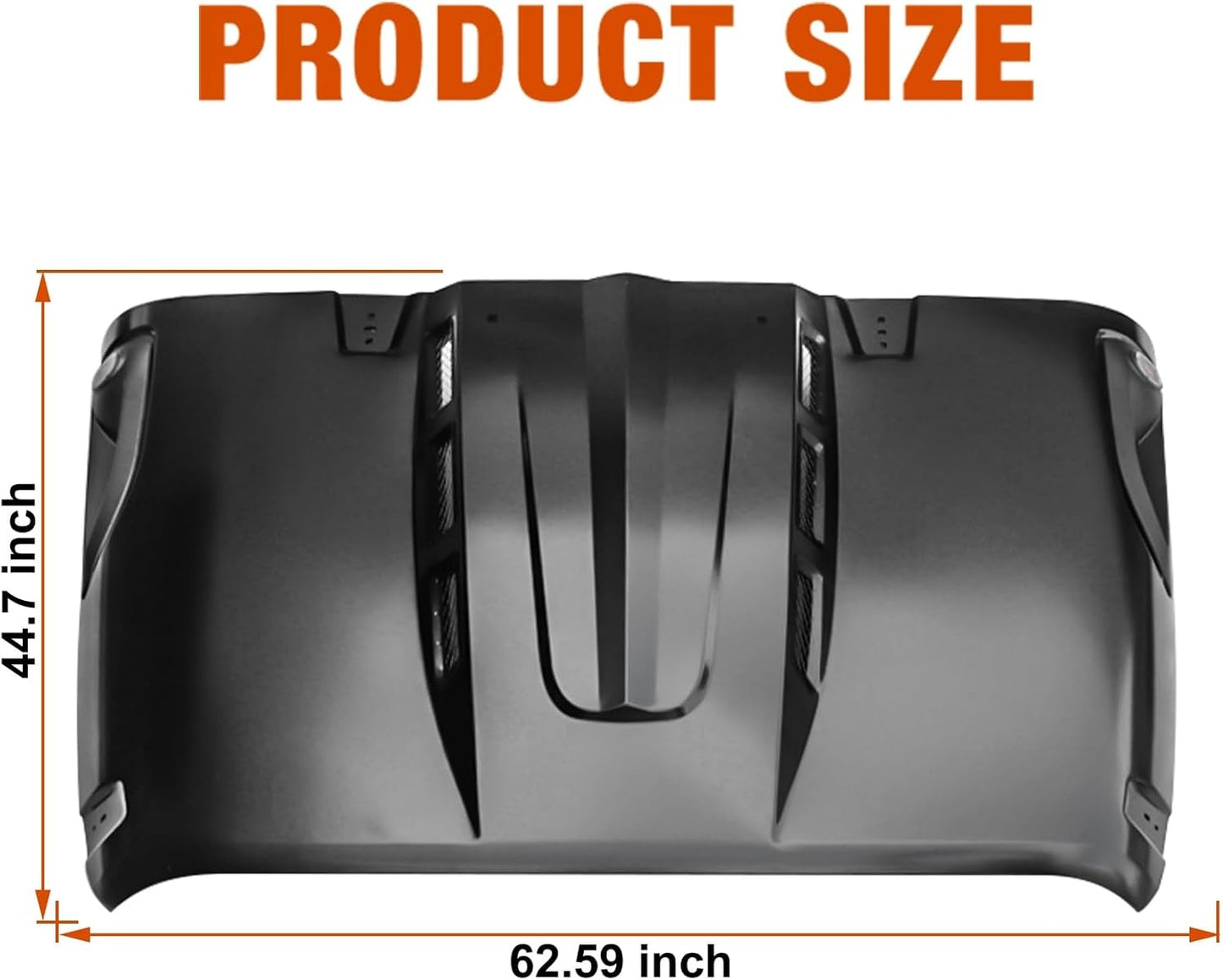 Jeep Wrangler JK/JL (2007-2018) Tactical Vented Steel Hood – Heat Management & Primer Ready