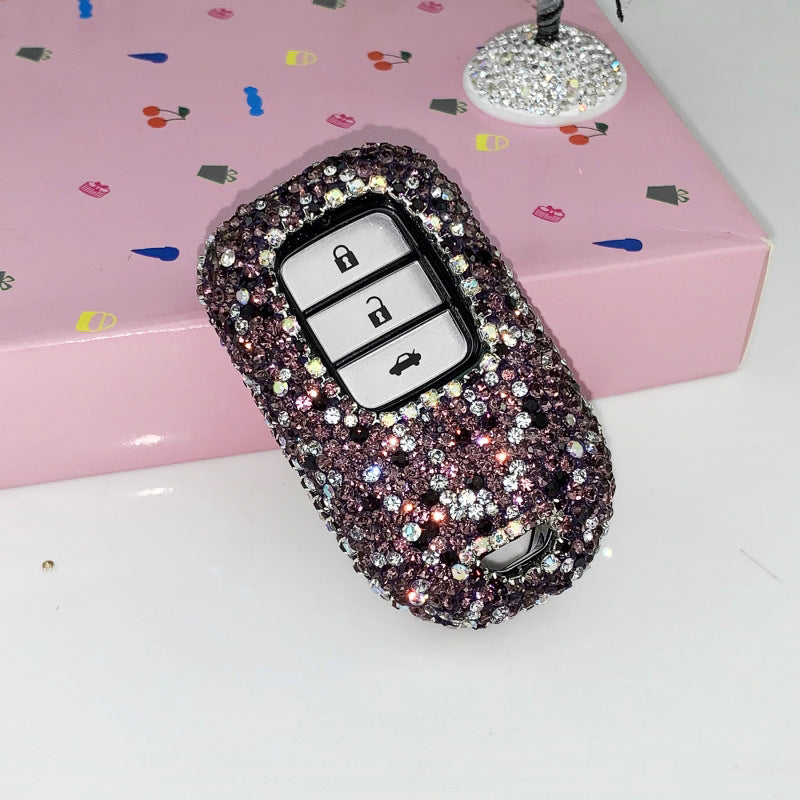 Applicable To Honda&#039;s Tenth Generation Civic Jade Accord Xrv Crown Road Crv Lingpai Haoying Car Key Case Shell Set Diamond Female