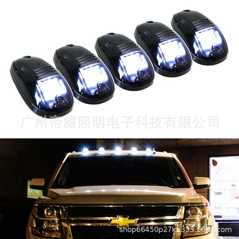 Pickup Truck Top Mouse Light Cab Marker Roof 9LED Light F150 RAM Car Light Yellow White