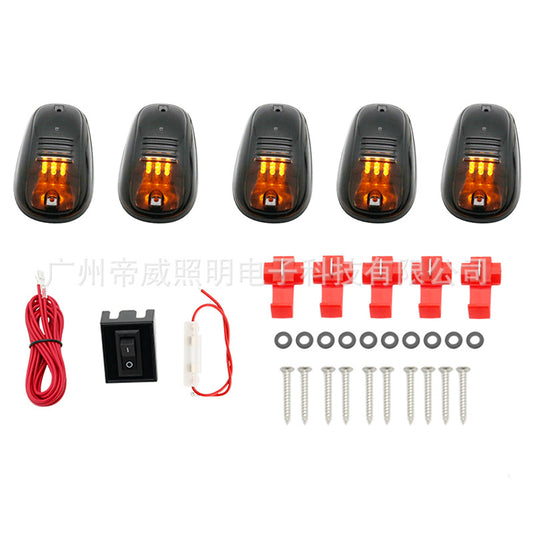 Pickup Truck Top Mouse Light Cab Marker Roof 9LED Light F150 RAM Car Light Yellow White