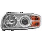 American Peterbilt 388/389 Headlight Assembly Pair (2008-2018) - US Version with Halogen & Integrated LED Light Strip