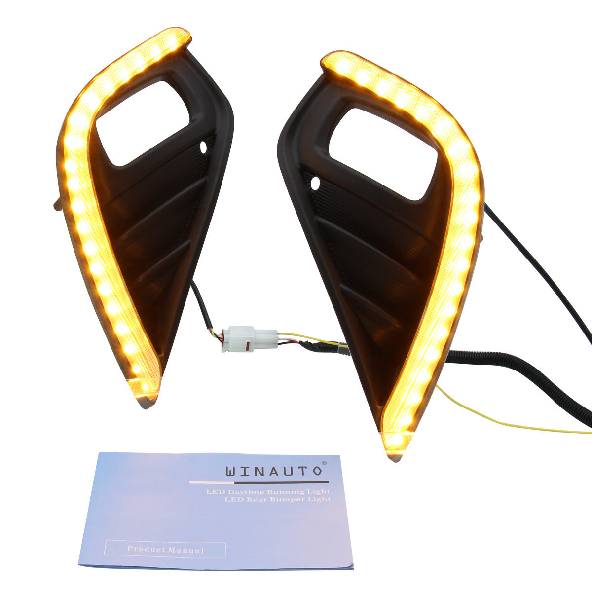 2020-21 Toyota Highlander DRL & Fog Light with Sequential Turn Bi-Color Signal Yellow LED Daytime Running Lights