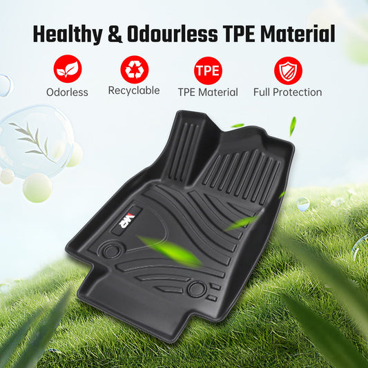 High Quality TPE Floor Mats For Tesla Model Y 2021-2022 Model 3 2023-2025 - Waterproof, Anti-Slip, 6 PCS Set