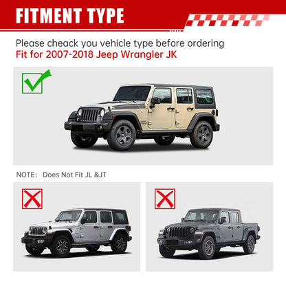 Jeep Wrangler JK/JL (2007-2018) Tactical Vented Steel Hood – Heat Management & Primer Ready