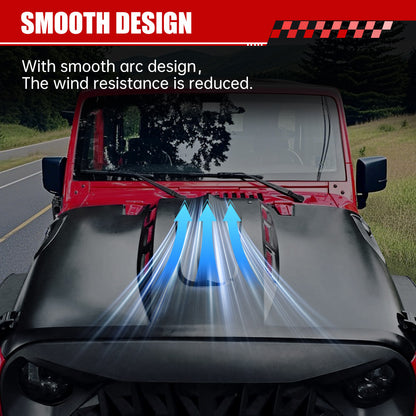 Jeep Wrangler JK/JL (2007-2018) Tactical Vented Steel Hood – Heat Management & Primer Ready