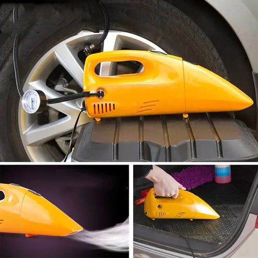 Portable 3-in-1 Car Vacuum, Tire Inflator & Pressure Gauge