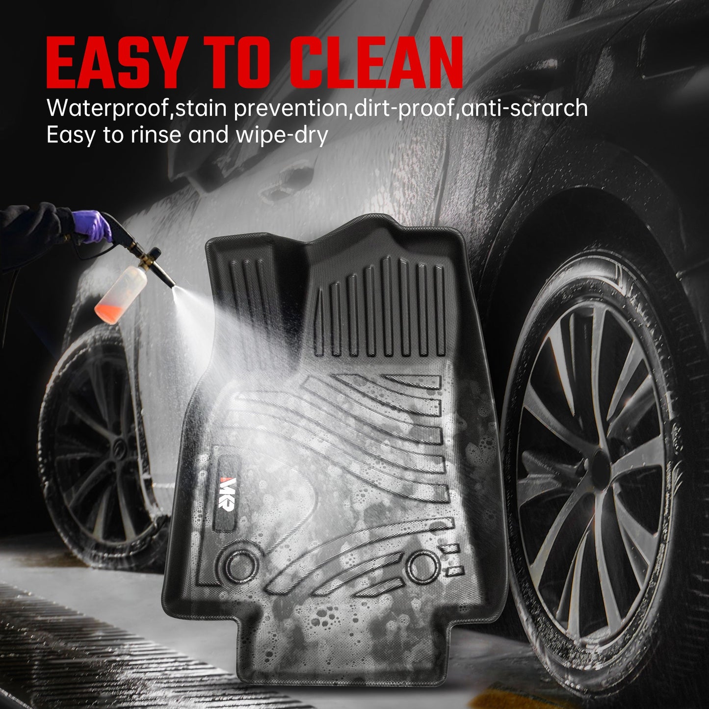 High Quality TPE Floor Mats For Tesla Model Y 2021-2022 Model 3 2023-2025 - Waterproof, Anti-Slip, 6 PCS Set