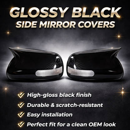 Toyota Corolla (2009-2014) Carbon Fiber Horn-Shaped Mirror Covers – Aggressive M-Style Rearview Mirror Modification