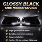Toyota Corolla (2009-2014) Carbon Fiber Horn-Shaped Mirror Covers – Aggressive M-Style Rearview Mirror Modification