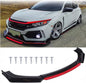 Front cannard spliter Front Lip  Modification Parts Sedan Hatchback Carbon Fiber Pattern Four-segment Front Universal Shovel