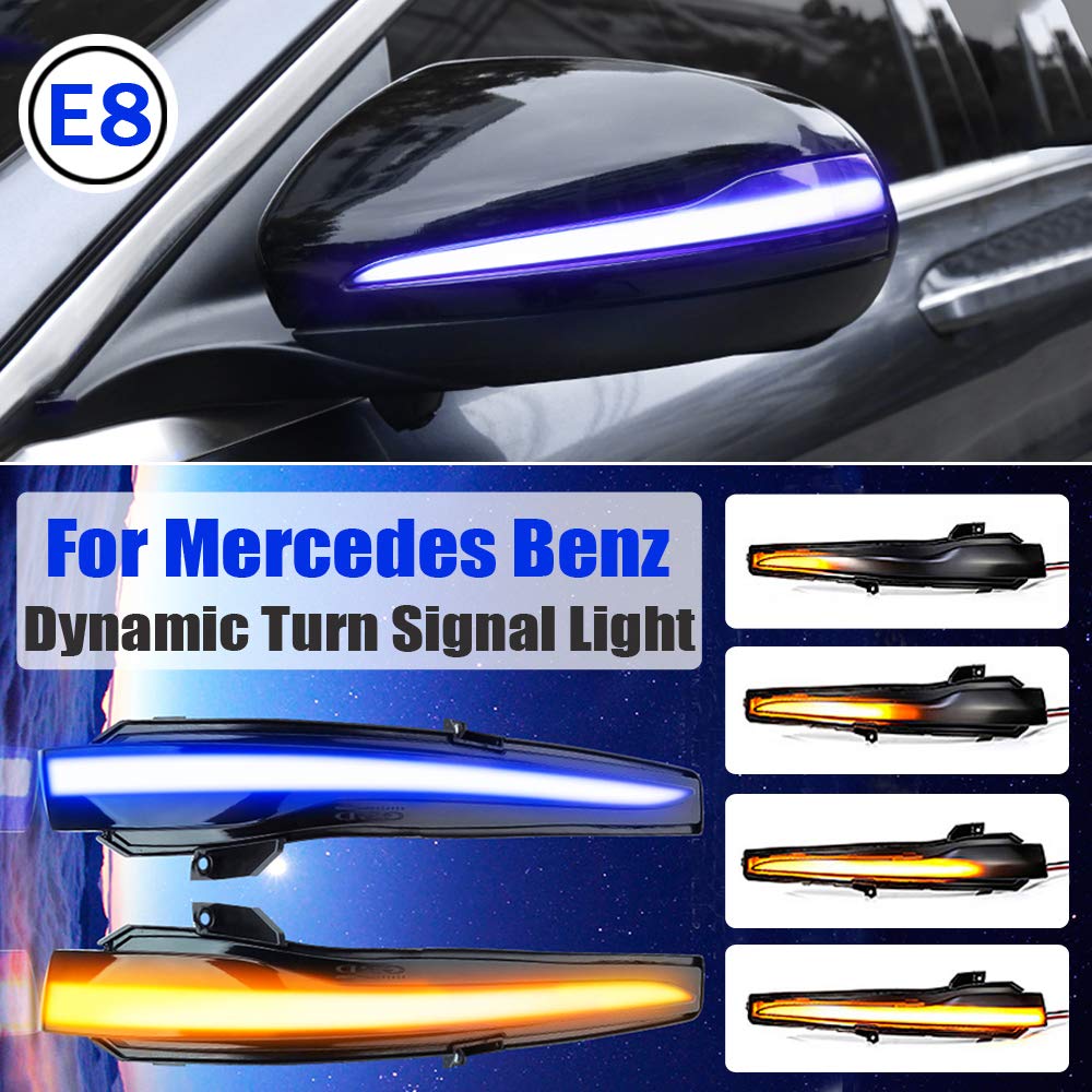 Mercedes-Benz W205 W213 W222 X253 LED Dynamic Turn Signal Rearview Mirror Running Light