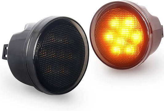 JEEP Wrangler Modified LED Car Center Grid Lights Turn Signal Warning Wide Signal Lights