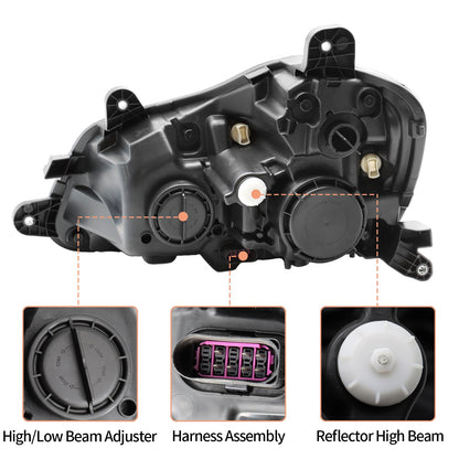 Restore Clarity: 2013-2021 Kenworth T680 Truck American Version Halogen Headlight Assembly with Bulb