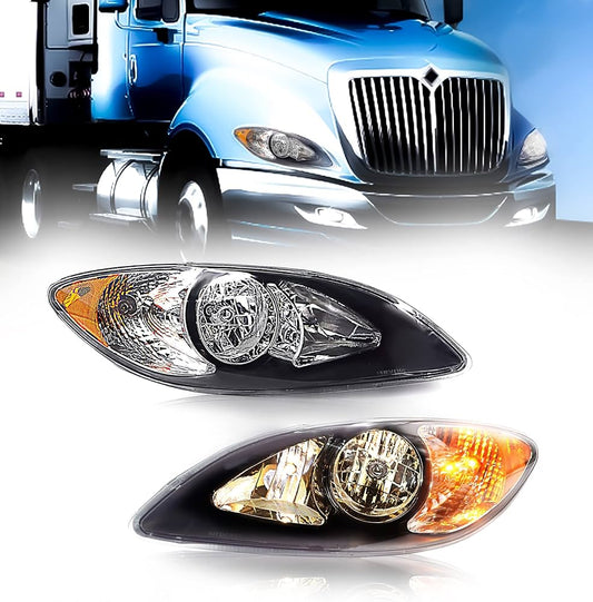 Torque Headlight Assembly Pair for 2008-2016 International Prostar – DOT/SAE Approved, All Bulbs Included (Driver & Passenger Side)