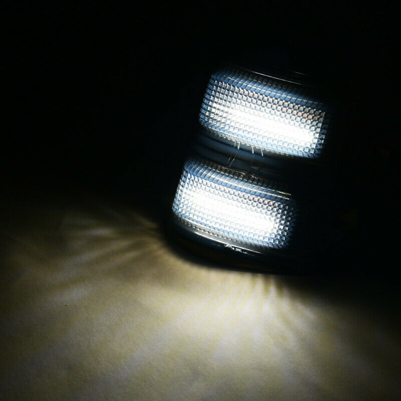 Car Front Mirror Lights 3 Grids Are Always On And Running Water  [ F250 F350 F450 F550 ]