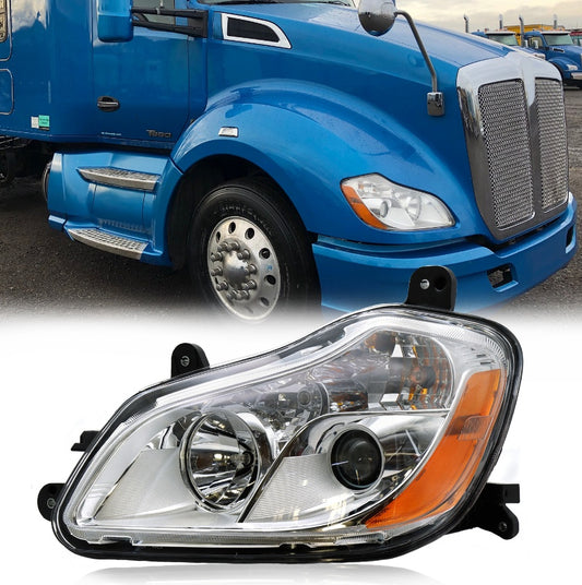 Restore Clarity: 2013-2021 Kenworth T680 Truck American Version Halogen Headlight Assembly with Bulb