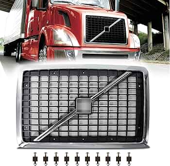VOLVO, 2004-2017, VNL, Grille, US Version, Chrome Black, With Insect-proof Net
