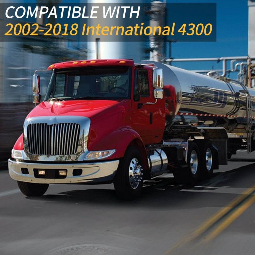 International 4300 Headlight Assembly Pair - Upgrade with 9007 Blaze LED Bulbs (Left & Right)