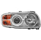 American Peterbilt 388/389 Headlight Assembly Pair (2008-2018) - US Version with Halogen & Integrated LED Light Strip