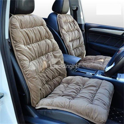 Stylish Velvet Car Seat Cushion - 1 Pc, Easy Installation and Durable Comfort