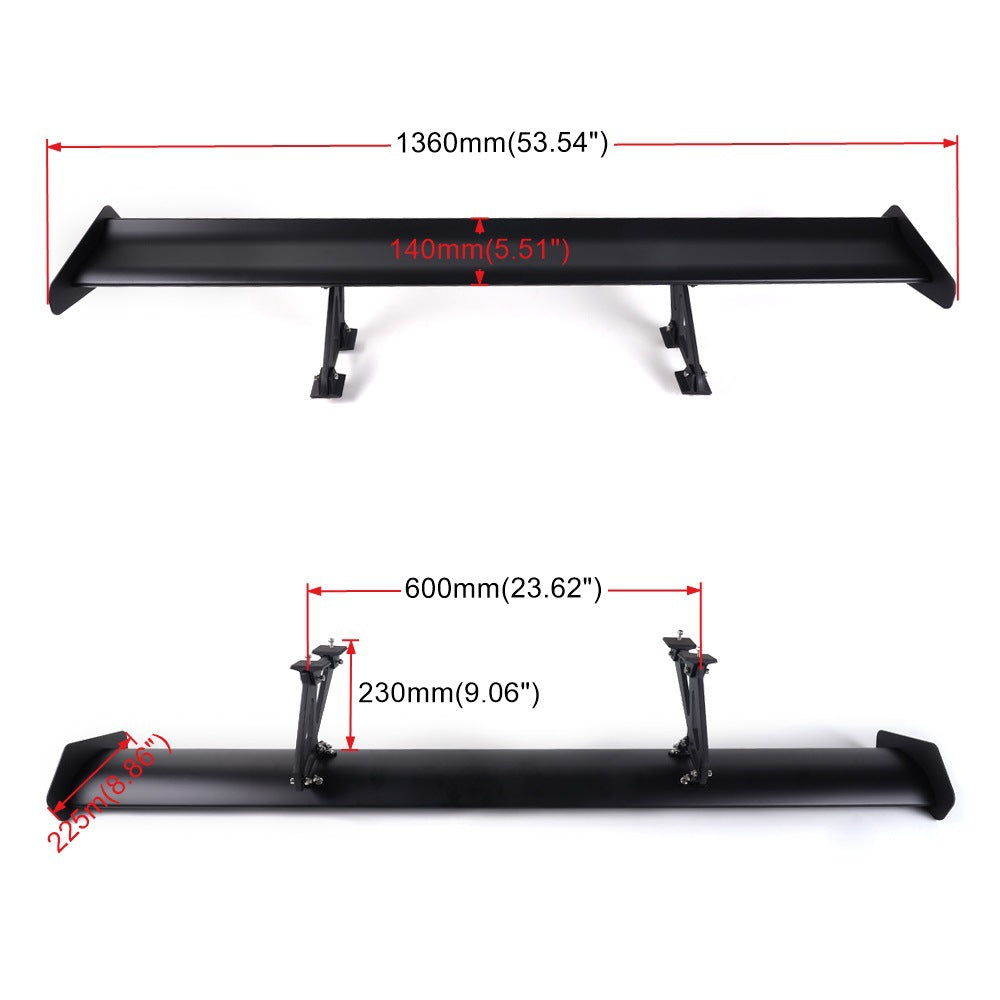Car Modification Parts Aluminum Alloy Single-Layer Punched Rear Wing Sedan Universal Spoiler 135cm Fixed Wind Wing Dropshipping