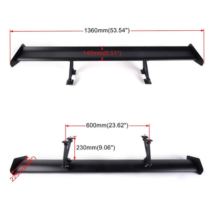 Car Modification Parts Aluminum Alloy Single-Layer Punched Rear Wing Sedan Universal Spoiler 135cm Fixed Wind Wing Dropshipping