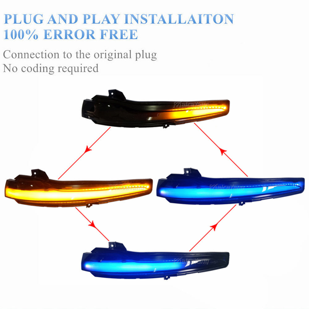 Mercedes-Benz W205 W213 W222 X253 LED Dynamic Turn Signal Rearview Mirror Running Light