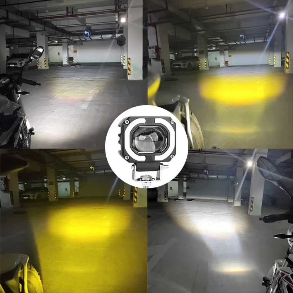 Universal Led Spotlight, Square Headlight Lens, Super Bright Car Atmosphere Lamp