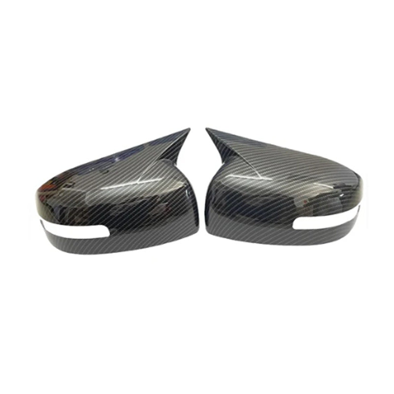 2008-16 Mitsubishi Lancer X Ex Evo Batman Style Mirror Covers Carbon Fiber