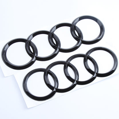 Suitable For FAW Audi 4th Ring A3A5A4LA6LQ5Q7 Middle Net Logo Tail Logo Front And Back Black Modified Car Logo
