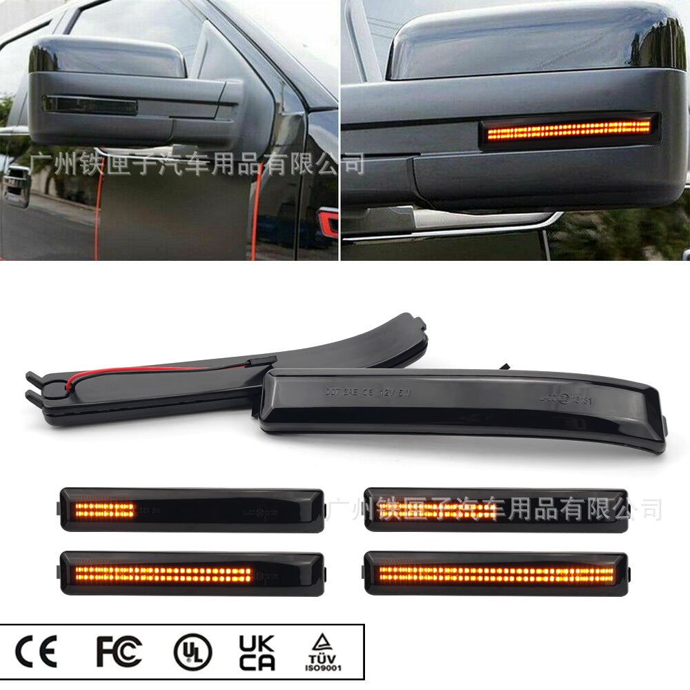 Ford Pickup Mirror Dynamic Turn Signal LED Light F150 Raptor Smoke